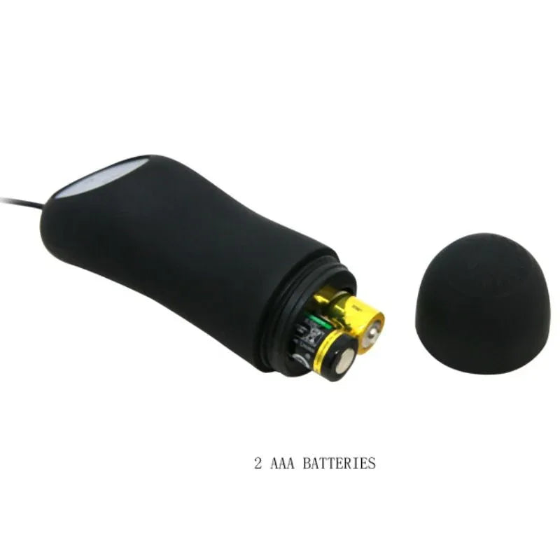 PRETTY LOVE - SILIKON ANALPLUG 12 VIBRATIONSMODI SCHWARZ - Vanelion Paradise