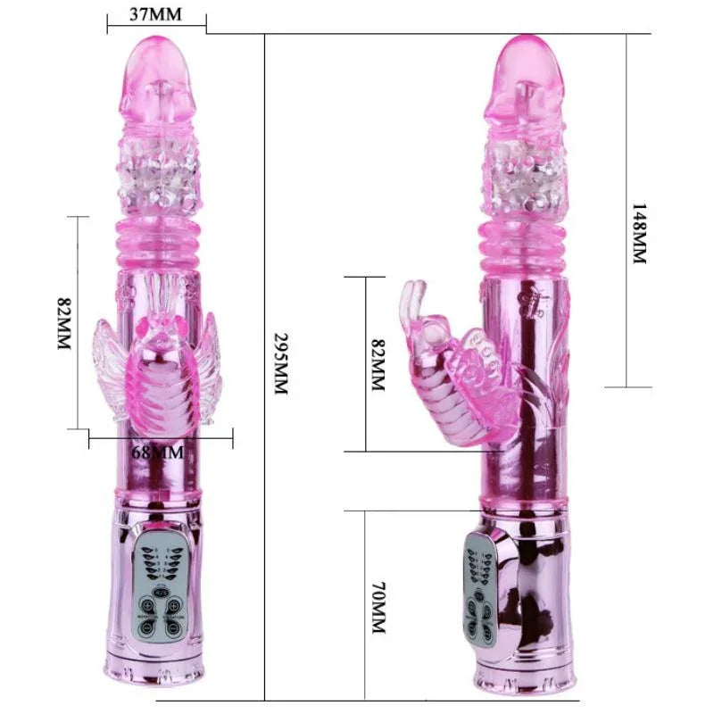 BAILE - WIEDERAUFLADBARER VIBRATOR MIT ROTATION UND POCHENDEN SCHMETTERLINGSSTIMULATOR - Vanelion Paradise