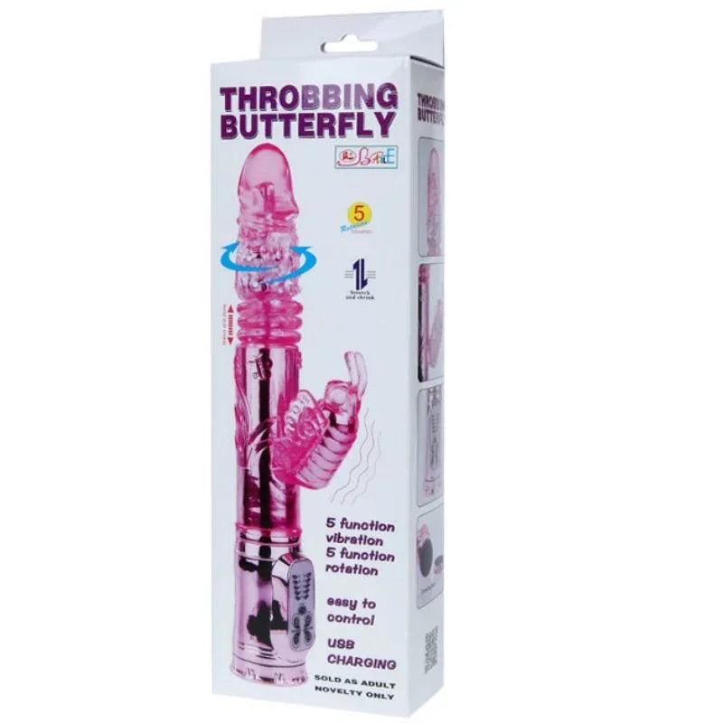 BAILE - WIEDERAUFLADBARER VIBRATOR MIT ROTATION UND POCHENDEN SCHMETTERLINGSSTIMULATOR - Vanelion Paradise