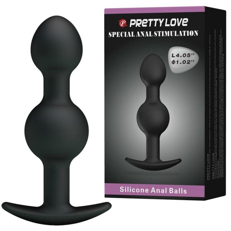 PRETTY LOVE - SILIKON ANALKUGELN MIT SPEZIELLER STIMULATION 10.3 CM SCHWARZ