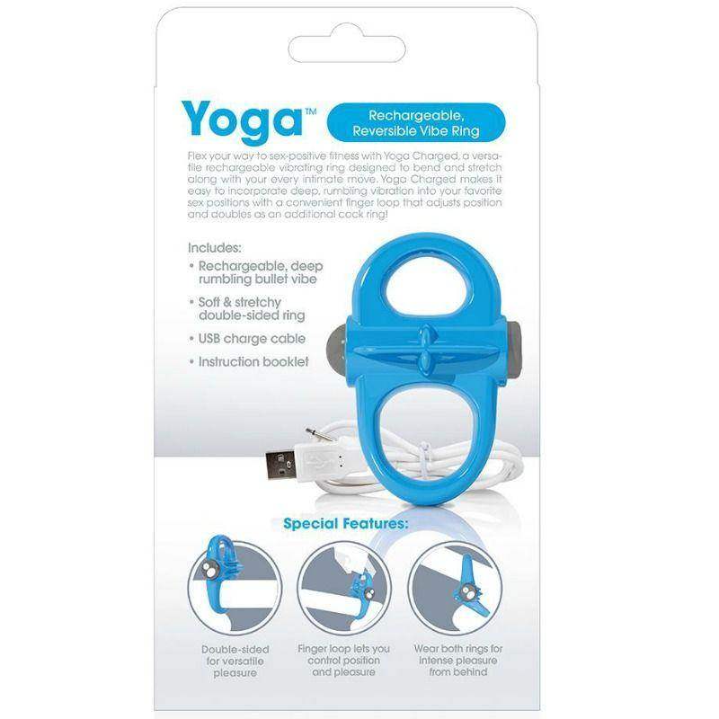 SCREAMING O - WIEAUFLADBARER VIBRIERRING YOGA BLAU - Vanelion Paradise