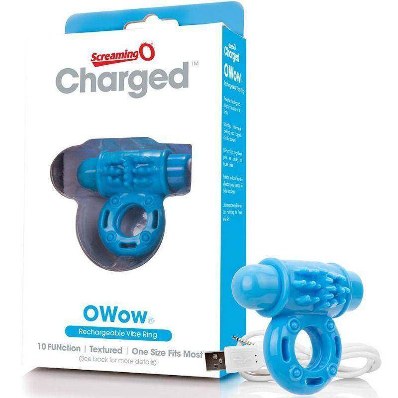 SCREAMING O - BLAU WIEAUFLADBARER VIBRATOR WOW-RING - Vanelion Paradise