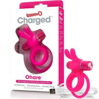 SCREAMING O - WIEAUFLADBARER DOPPELRING MIT KANINCHEN HARE ROSA - Vanelion Paradise