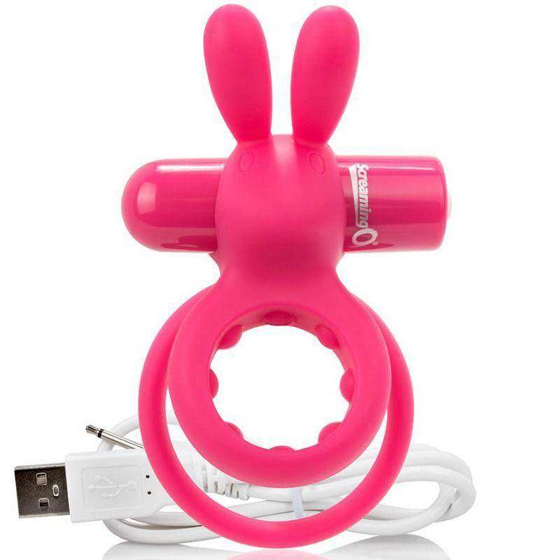 SCREAMING O - WIEAUFLADBARER DOPPELRING MIT KANINCHEN HARE ROSA - Vanelion Paradise