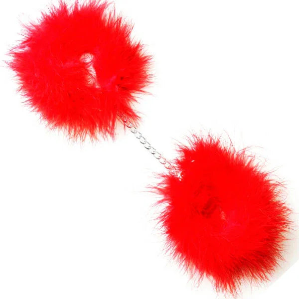 SECRETPLAY - ROTE MARABOU-HANDSCHELLEN - Vanelion Paradise