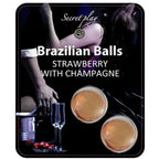 SECRETPLAY - BRASILIANISCHE KUGEL SET ERDBEER UND CHAMPAGNER - Vanelion Paradise