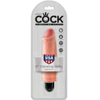 KING COCK - STEIFER REALISTISCHER VIBRATOR 15.24 CM NATÜRLICH - Vanelion Paradise