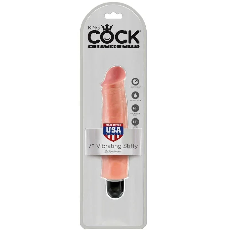 KING COCK - STEIFER REALISTISCHER VIBRATOR 17.8 CM NATÜRLICH - Vanelion Paradise