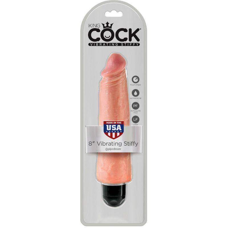KING COCK - STEIFER REALISTISCHER VIBRATOR 20.3 CM NATÜRLICH - Vanelion Paradise