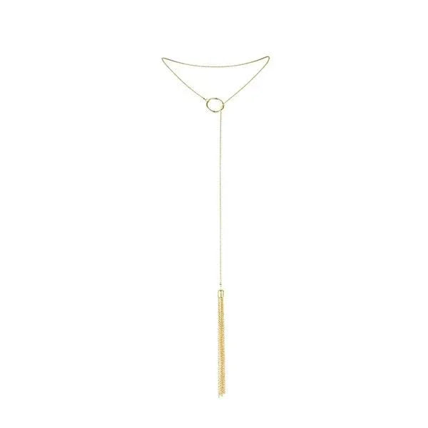 BIJOUX - MAGNIFIQUE METALLKETTE MIT GOLDENEN FRANSEN - Vanelion Paradise