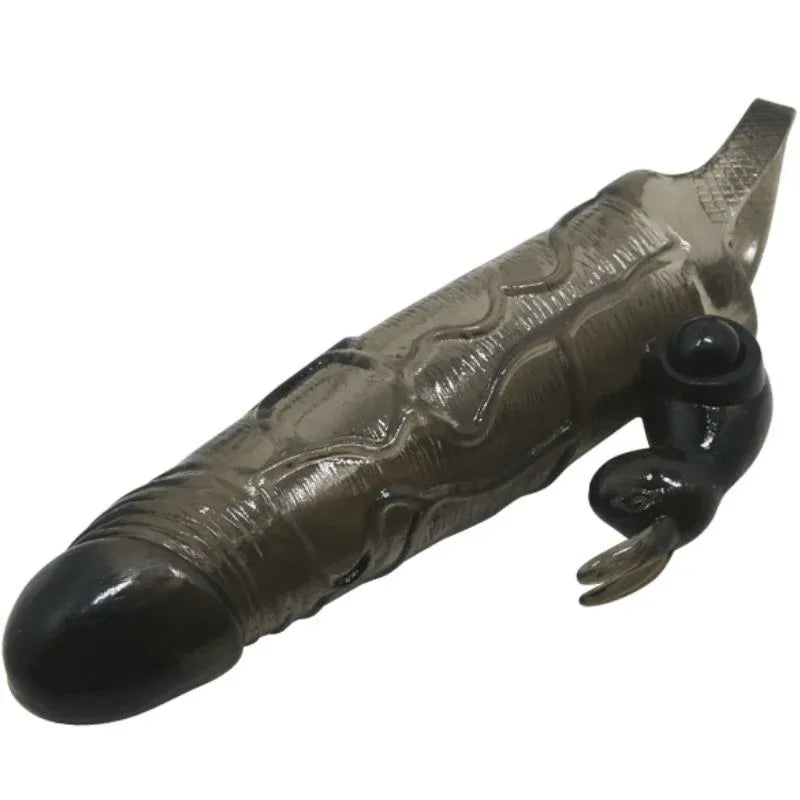 BAILE - BRAVE MAN PENISABDECKUNG MIT KANINCHEN SCHWARZ 16.5 CM - Vanelion Paradise