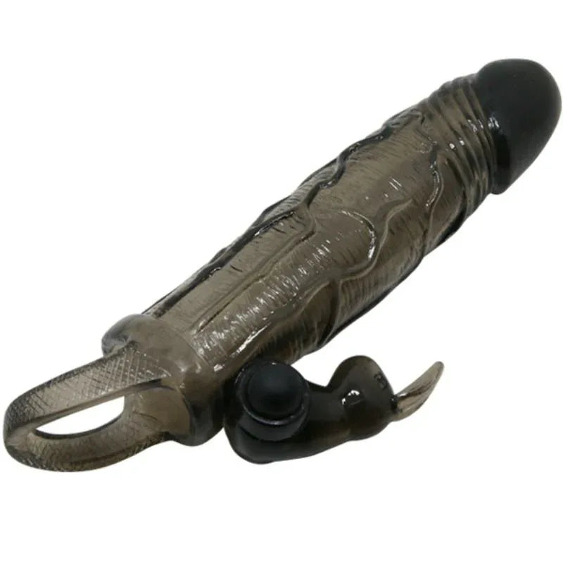 BAILE - BRAVE MAN PENISABDECKUNG MIT KANINCHEN SCHWARZ 16.5 CM - Vanelion Paradise