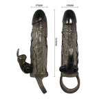 BAILE - BRAVE MAN PENISABDECKUNG MIT KANINCHEN SCHWARZ 16.5 CM - Vanelion Paradise