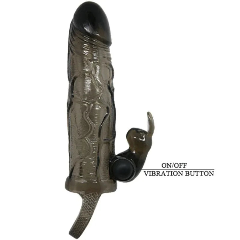 BAILE - BRAVE MAN PENISABDECKUNG MIT KANINCHEN SCHWARZ 16.5 CM - Vanelion Paradise