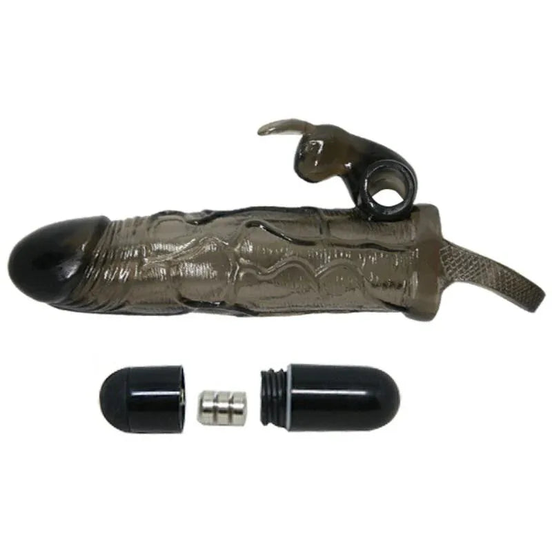 BAILE - BRAVE MAN PENISABDECKUNG MIT KANINCHEN SCHWARZ 16.5 CM - Vanelion Paradise