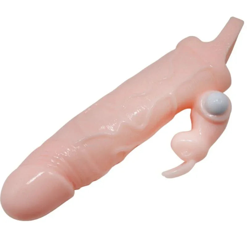 BAILE - BRAVE MAN PENISABDECKUNG MIT KANINCHEN UND DOPPELMOTOR FLEISCH 16.5 CM - Vanelion Paradise