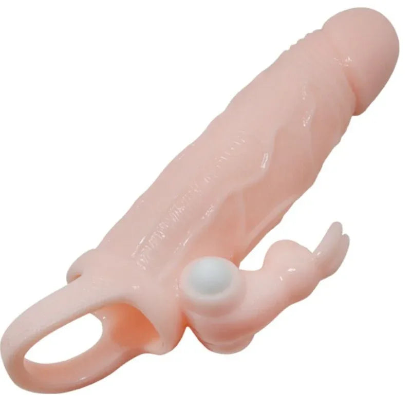 BAILE - BRAVE MAN PENISABDECKUNG MIT KANINCHEN UND DOPPELMOTOR FLEISCH 16.5 CM - Vanelion Paradise
