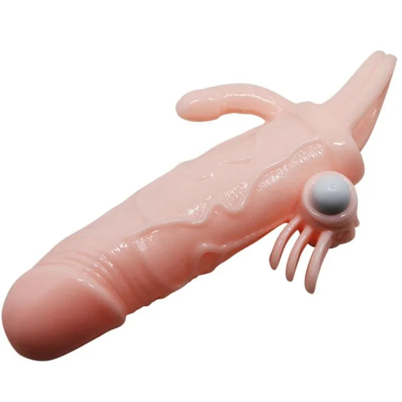 BAILE - BRAVE MAN PENISHÜLLE MIT KLITORIS UND ANALSTIMULATION FLEISCH 16.5 CM - Vanelion Paradise