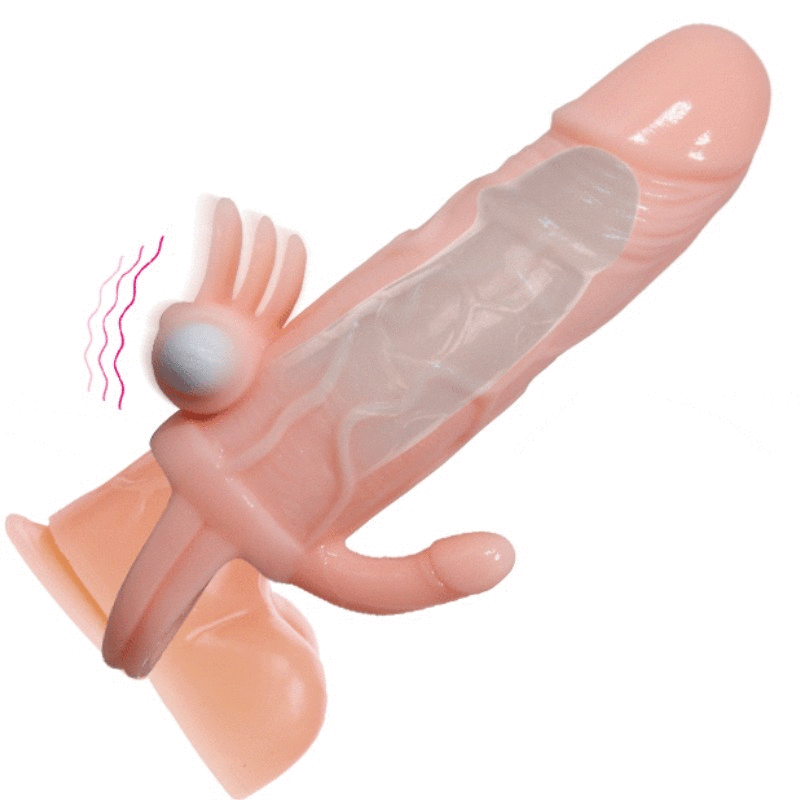 BAILE - BRAVE MAN PENISHÜLLE MIT KLITORIS UND ANALSTIMULATION FLEISCH 16.5 CM