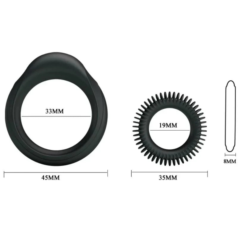 BAILE - KIT 2 SILIKONRINGE RING MANHOOD - Vanelion Paradise
