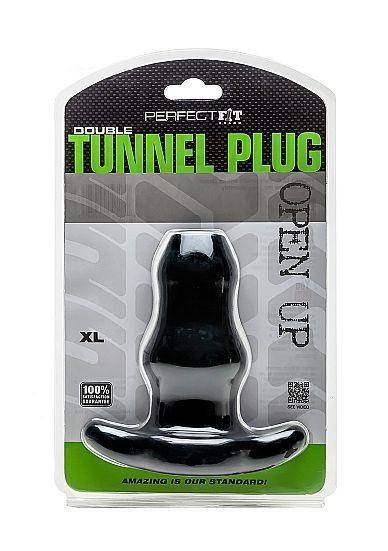 PERFECT FIT BRAND - DOPPELTUNNEL PLUG XL GROSS SCHWARZ - Vanelion Paradise