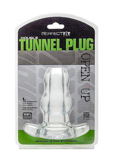 PERFECT FIT BRAND - DOPPELTUNNEL PLUG XL GROSS TRANSPARENT - Vanelion Paradise