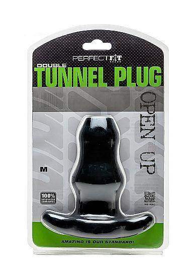 PERFECT FIT BRAND - DOPPELTUNNEL PLUG MEDIUM SCHWARZ - Vanelion Paradise