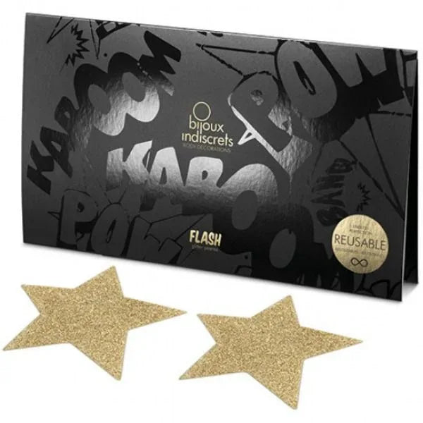 BIJOUX - INDISCRETS FLASH GOLDEN STAR NIPPELABDECKUNGEN - Vanelion Paradise