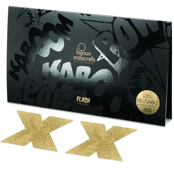 BIJOUX - INDISCRETS FLASH CROSS GOLD NIPPELABDECKUNGEN - Vanelion Paradise