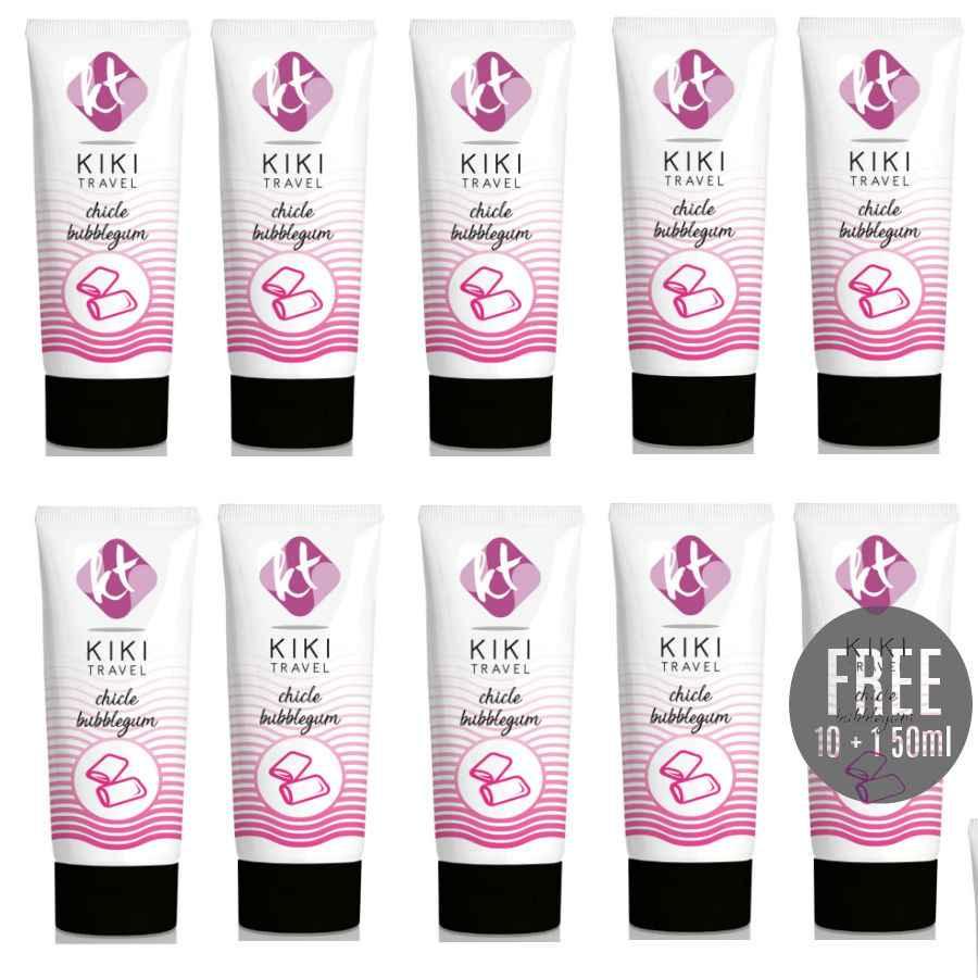 KIKÍ TRAVEL - SCHMIERMITTEL MIT GUM-GESCHMACK 50ML 10 + 1 KOSTENLOS - Vanelion Paradise