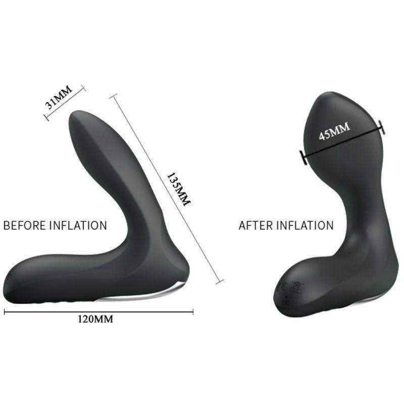 PRETTY LOVE - LEONARD AUFBLASBARES PROSTATIKMASSAGER MIT VIBRATION - Vanelion Paradise