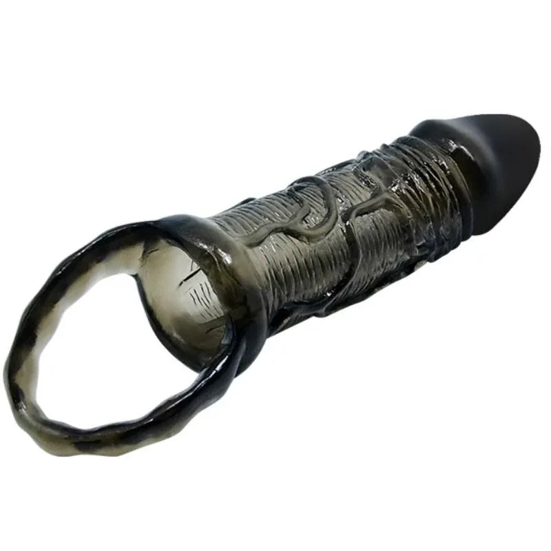 BAILE - PENIS EXTENDER COVER MIT GURT FÜR HODEN SCHWARZ 13.5 CM - Vanelion Paradise