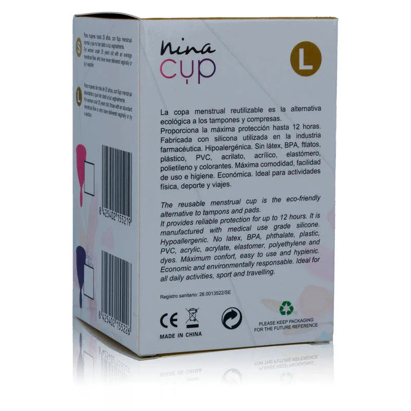 NINA KIKÍ - MENSTRUAL CUP ROSA - GRÖSSE L - Vanelion Paradise