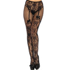 LEG AVENUE - STOCKING FLOWERS DESIGN RÜCKEN KREUZLOS EINE GRÖSSE - Vanelion Paradise