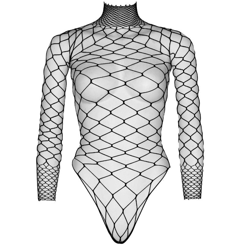 LEG AVENUE - TURTLENECK FISHNET TEDDY, EINE GRÖSSE