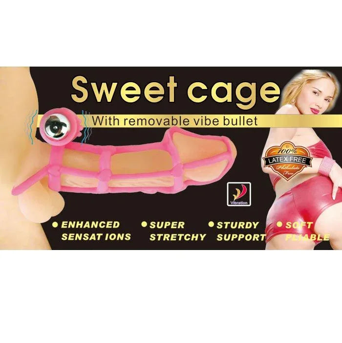 BAILE - SWEET 10 RHYTHMS SILIKON-HÜLLE UND RING FÜR DEN ROSA PENIS - Vanelion Paradise