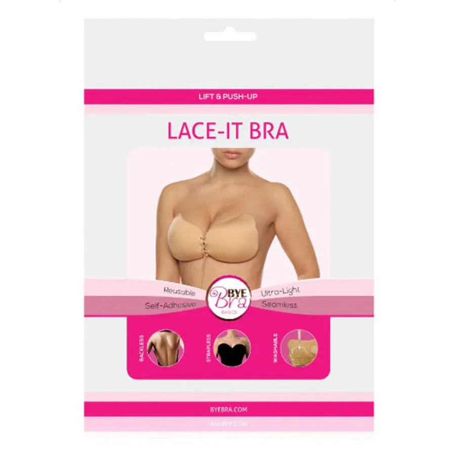 BYE-BRA - LACE-IT ENHANCEMENT PUSH-UP BEIGE CUP D - Vanelion Paradise