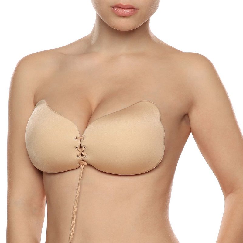 BYE-BRA - LACE-IT ENHANCEMENT PUSH-UP BEIGE CUP D