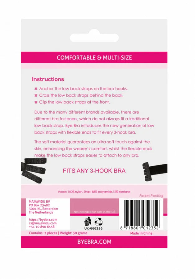 BYE-BRA - BH ADAPTER MIT OFFENEM RÜCKEN SCHWARZ & WEISS - Vanelion Paradise