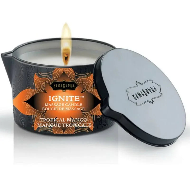 KAMASUTRA - MASSAGEKERZE MIT TROPISCHEM GRIFF 170 GR - Vanelion Paradise