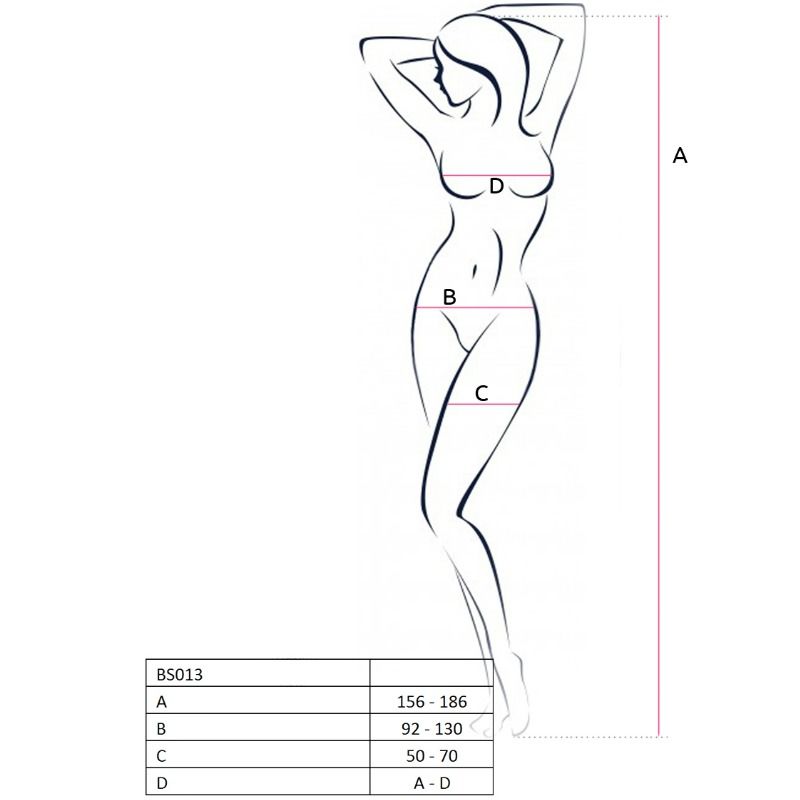 PASSION - WOMAN BS013 WEISSER BODYSTOCKING, EINE GRÖSSE