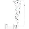 PASSION - WOMAN BS013 WEISSER BODYSTOCKING, EINE GRÖSSE - Vanelion Paradise