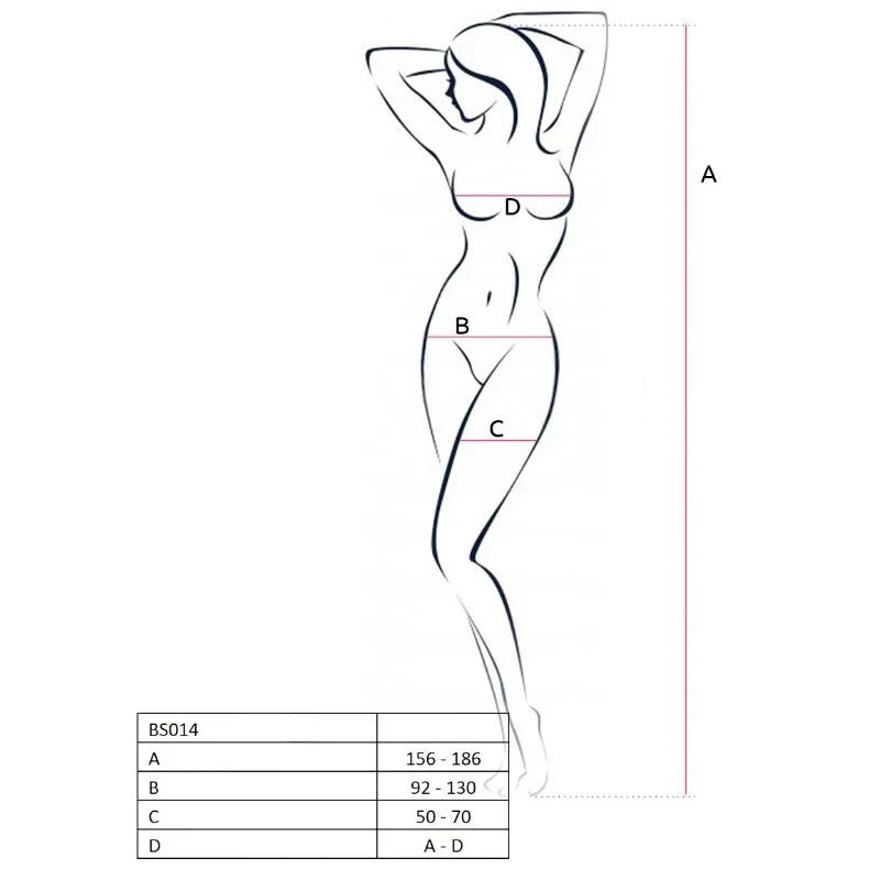 PASSION - WOMAN BS014 WEISSER BODYSTOCKING, EINE GRÖSSE - Vanelion Paradise