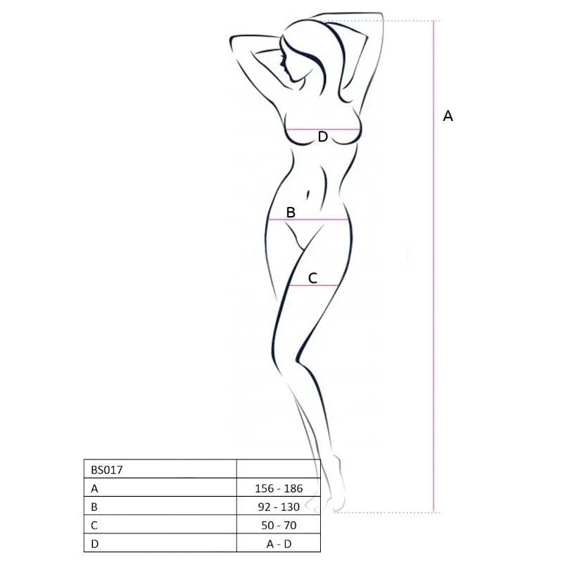 PASSION - WOMAN BS017 WEISSER BODYSTOCKING, EINE GRÖSSE - Vanelion Paradise
