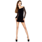 PASSION - WOMAN BS025 BODYSTOCKING SCHWARZ KLEIDERSTIL EINE GRÖSSE - Vanelion Paradise