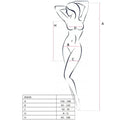 PASSION - WOMAN BS026 BODYSTOCKING WEISSER KLEIDSTIL EINE GRÖSSE - Vanelion Paradise