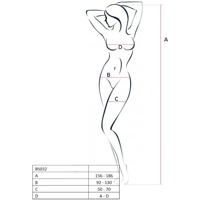 PASSION - WOMAN BS032 BODYSTOCKING SCHWARZ EINE GRÖSSE - Vanelion Paradise