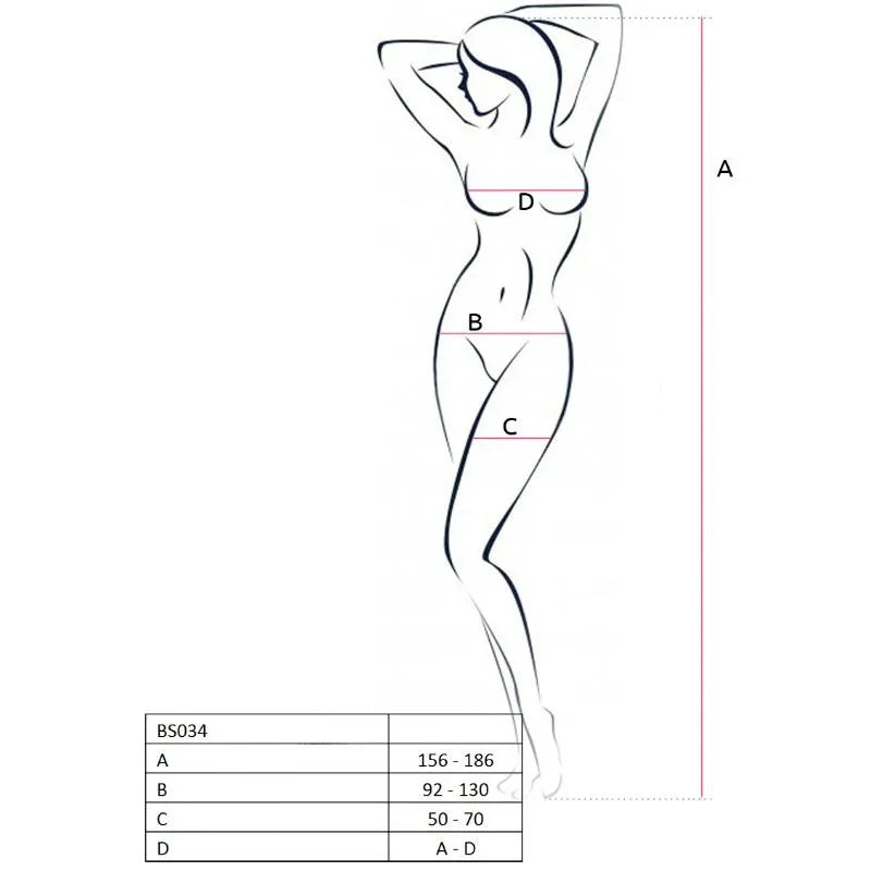 PASSION - WOMAN BS034 BODYSTOCKING SCHWARZ EINE GRÖSSE - Vanelion Paradise