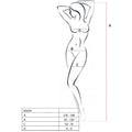 PASSION - WOMAN BS034 WEISSER BODYSTOCKING, EINE GRÖSSE - Vanelion Paradise