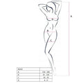 PASSION - WOMAN BS045 WEISSER BODYSTOCKING, EINE GRÖSSE - Vanelion Paradise
